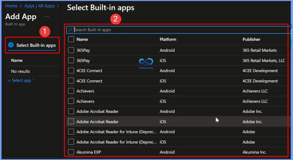 List of Supported Intune Application Types - Fig.2
