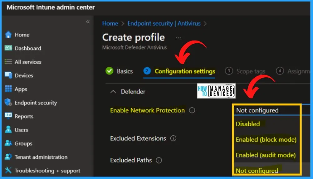 MDE Network Protection Policy Deployment using Intune - fig.5