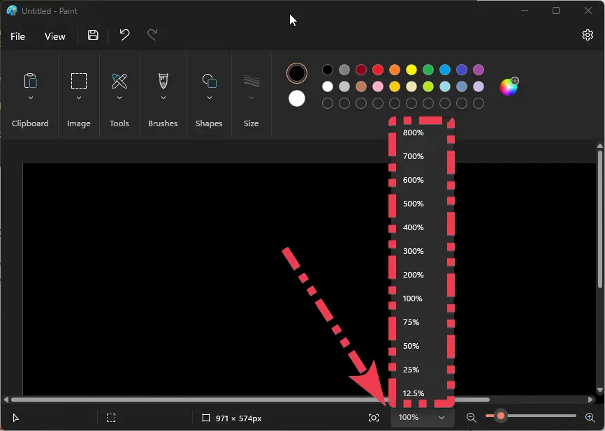 MS Paint Settings Page Enable MS Paint Dark Mode Fig. 3