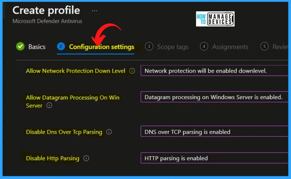 Latest Microsoft Defender Antivirus Configuration Policy Settings in Intune  - fig.5