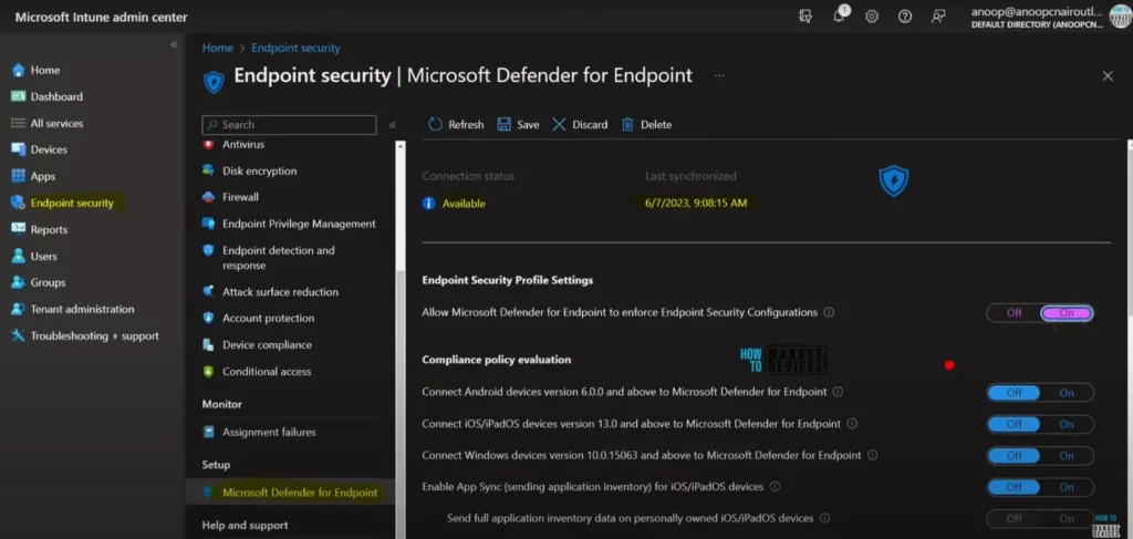 HTMD Newsletter from 5th to 9th June 2023 13 Intune Integration with Microsoft Defender for Endpoint 5th to 9th June 2023 - Fig. 11