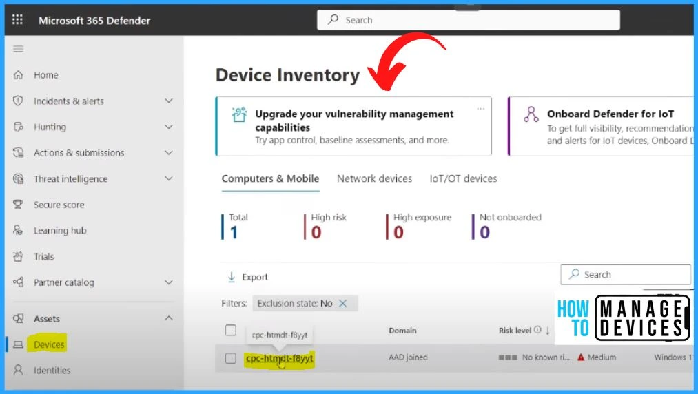 Microsoft Defender for Endpoint Portal Walkthrough - fig.2