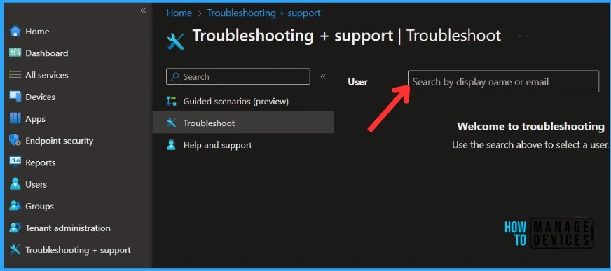 Intune RBAC Report in Troubleshooting Dashboard Fig.1