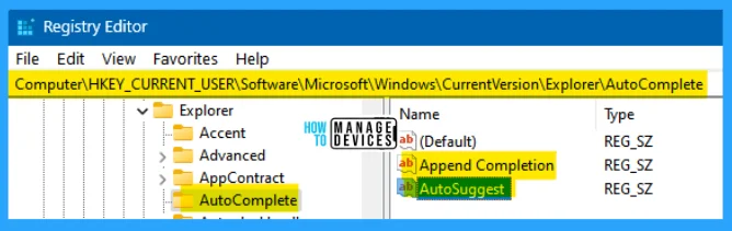 Enable Disable Inline AutoComplete Feature in Windows - Fig. 8