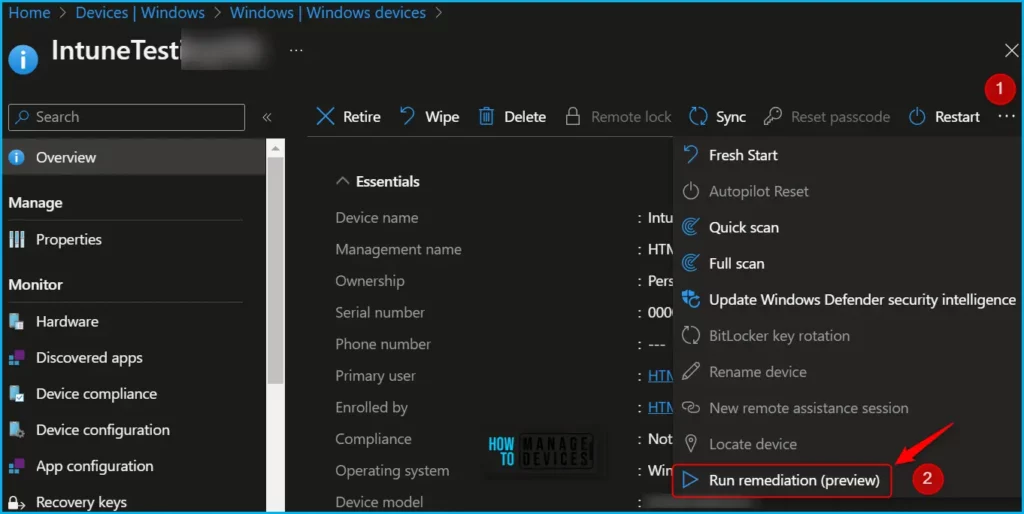 HTMD Newsletter from 26th to 30th June 2023 8 Run Remediation Script on-demand for Windows Devices using Intune 26th to 30th June 2023 Fig. 7