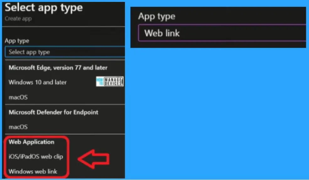 List of Supported Intune Application Types - fig.5