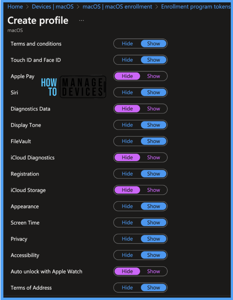 Types of MacOS Enrolment Methods in Microsoft Intune Fig. 11