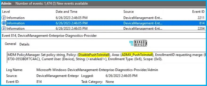 Turn off Push To Install service Policy Using Intune Fig.10