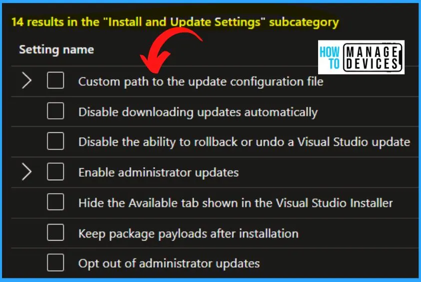 HTMD Newsletter from 29th May to 2nd June 2023 17 Configure Visual Studio Install and Update Settings using Intune 29th May to 2nd June 2023 - fig 14
