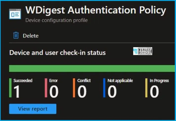 WDigest Authentication Policy Using Intune Fig.9