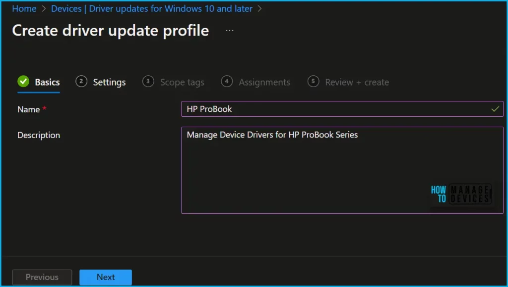 Manage Windows Driver Firmware Updates from Intune Policy Fig.2