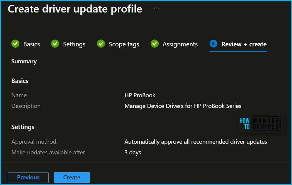 Manage Windows Driver Firmware Updates from Intune Policy Fig.6