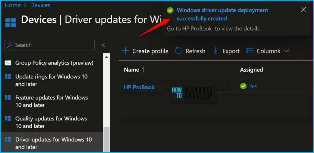 Manage Windows Driver Firmware Updates from Intune Policy Fig.7