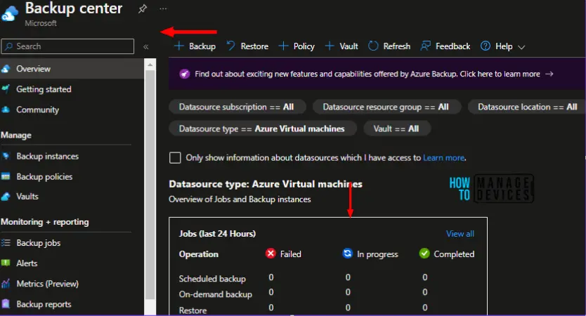 What is Azure Backup Center Fig. 2