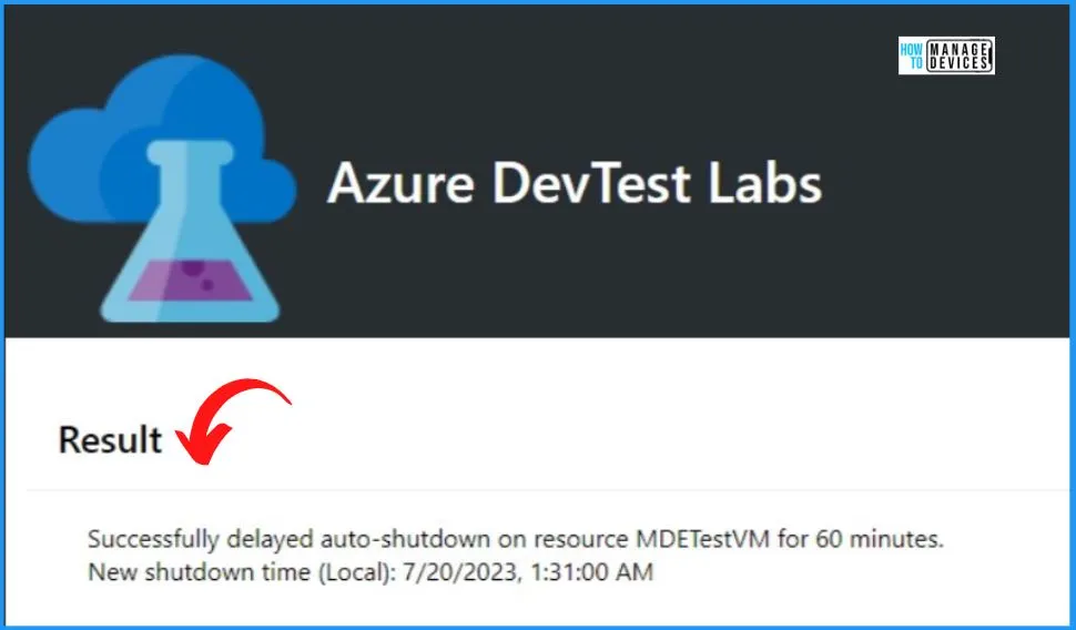 Postpone Auto Shutdown of Azure VM using Email Notification - fig.4