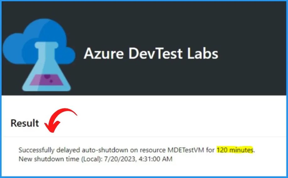 Postpone Auto Shutdown of Azure VM using Email Notification - fig.5