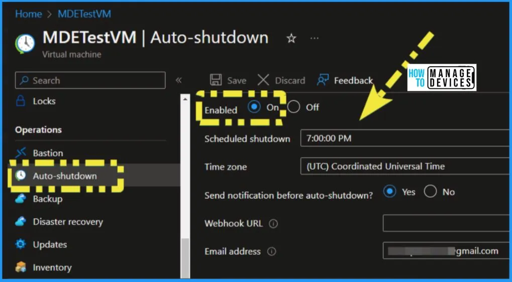 Postpone Auto Shutdown of Azure VM using Email Notification - fig.1