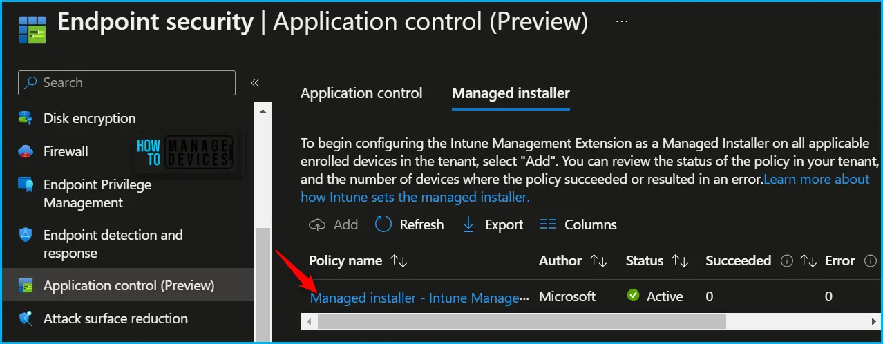 Remove Intune Management Extension as Managed Installer Fig.1