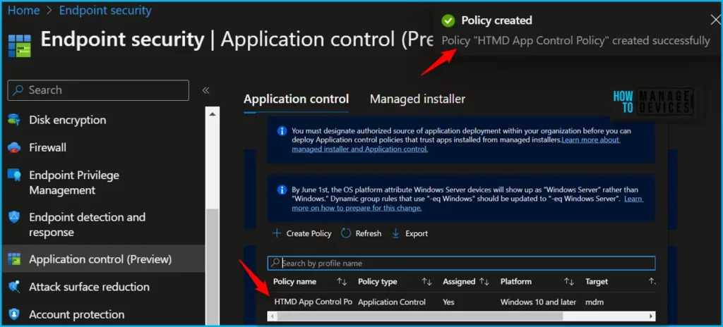 Manage approved apps for Windows devices with Intune Application Control policy Managed Installers Fig.8