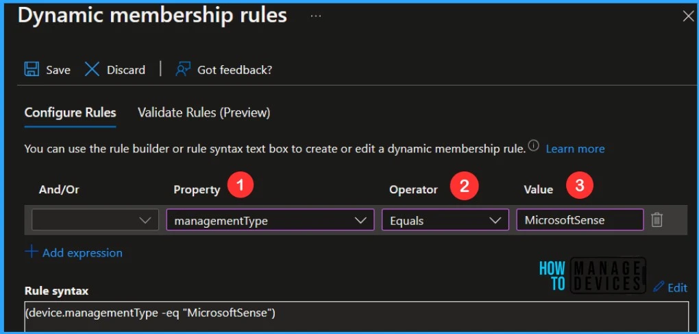 Azure AD Dynamic Device Group Managed by Defender for Endpoint Fig.4