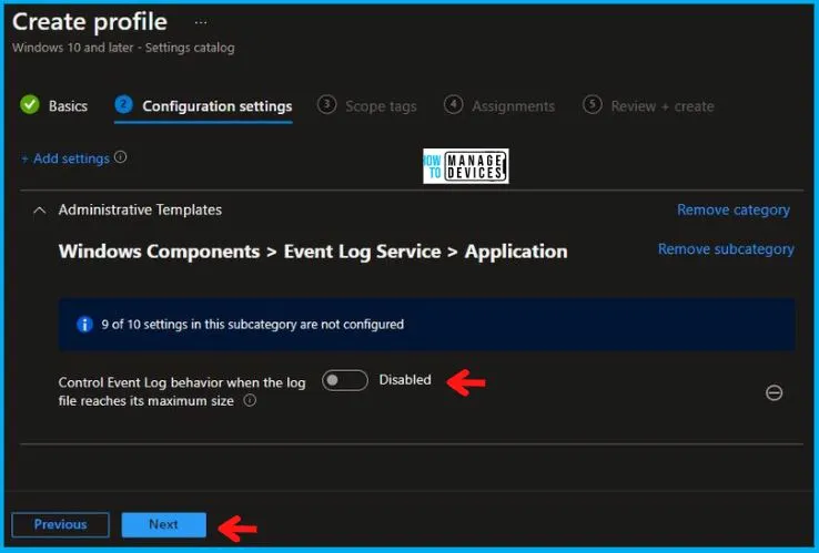 HTMD Newsletter from 3rd to 7th July 2023 7 Control Event Log Behavior using Intune 3rd to 7th July 2023 Fig. 7