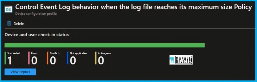 Control Event Log Behavior Using Intune Fig.9