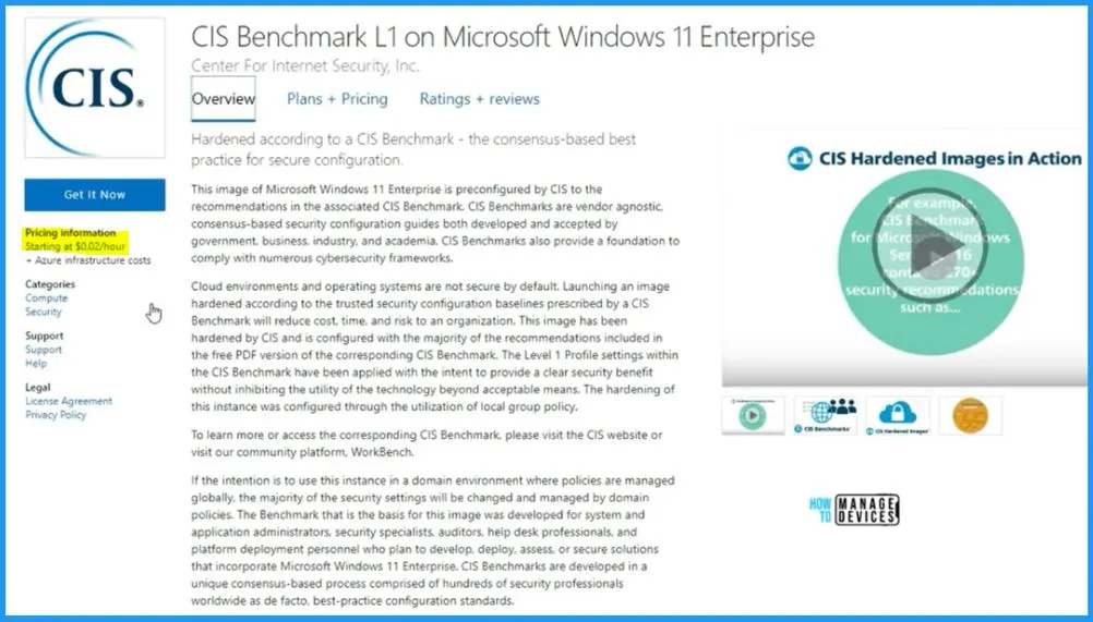 CIS Benchmark L1 Hardened Windows 11 Windows 10 Base Images Available - fig.2 - Creds to MS