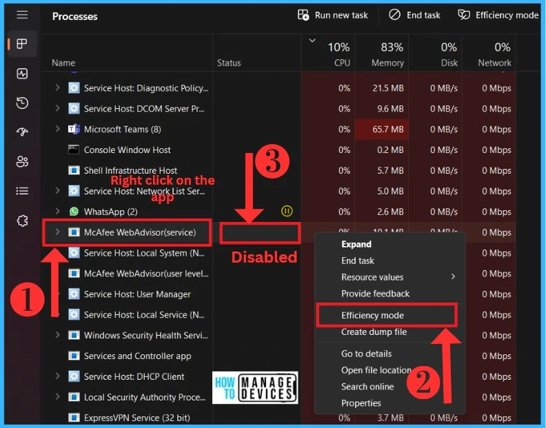 Improve Windows PC Performance by using New Efficiency Mode - Fig.6