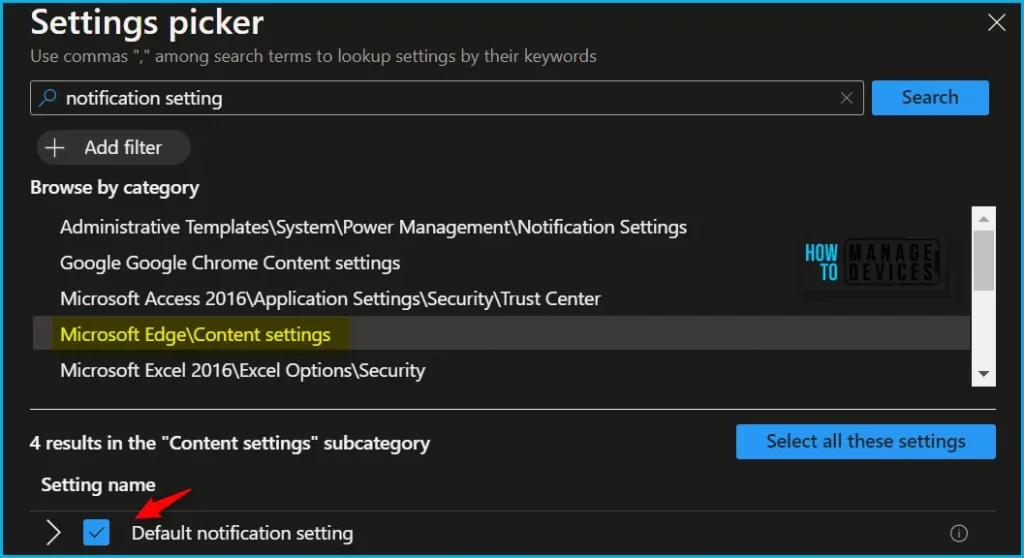 Disable Browser Notifications from Intune Fig.5