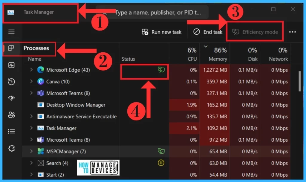 Improve Windows PC Performance by using New Efficiency Mode - Fig.3