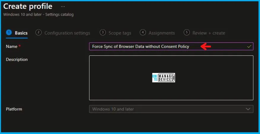 Force Sync of Browser Data without Consent Policy Using Intune Fig.2