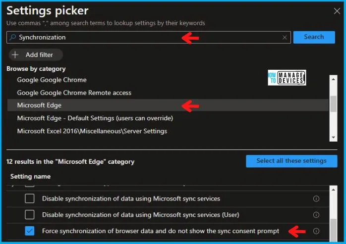 Force Sync of Browser Data without Consent Policy Using Intune Fig.4