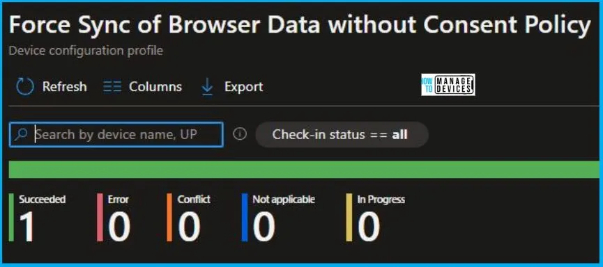 Force Sync of Browser Data without Consent Policy Using Intune Fig.8