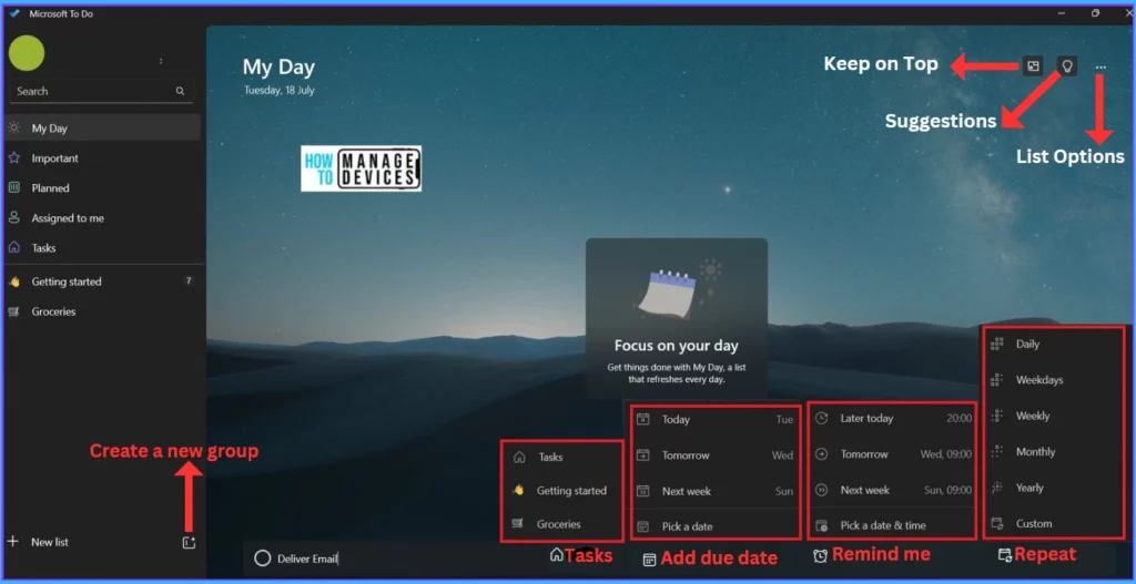 Detailed Overview of Microsoft To Do Application - Fig. 3