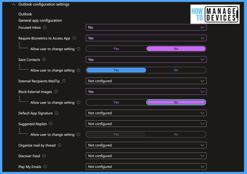 How to Create Application Configuration Policies for Managed Apps in Intune Fig: 3