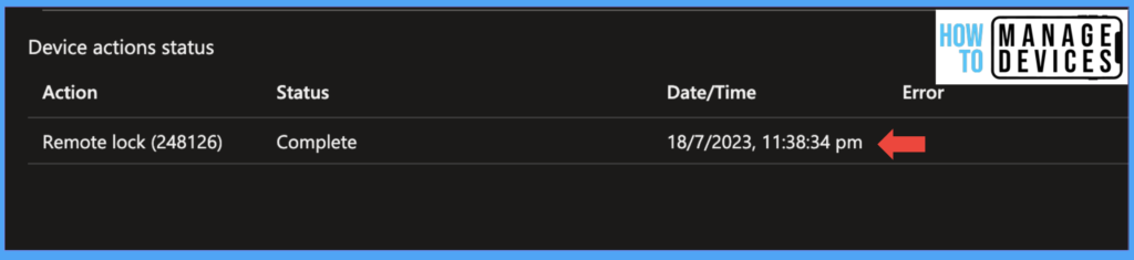 Best Guide to Remote Lock Devices using Intune Fig: 11