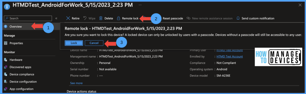 Best Guide to Remote Lock Devices using Intune Fig: 2