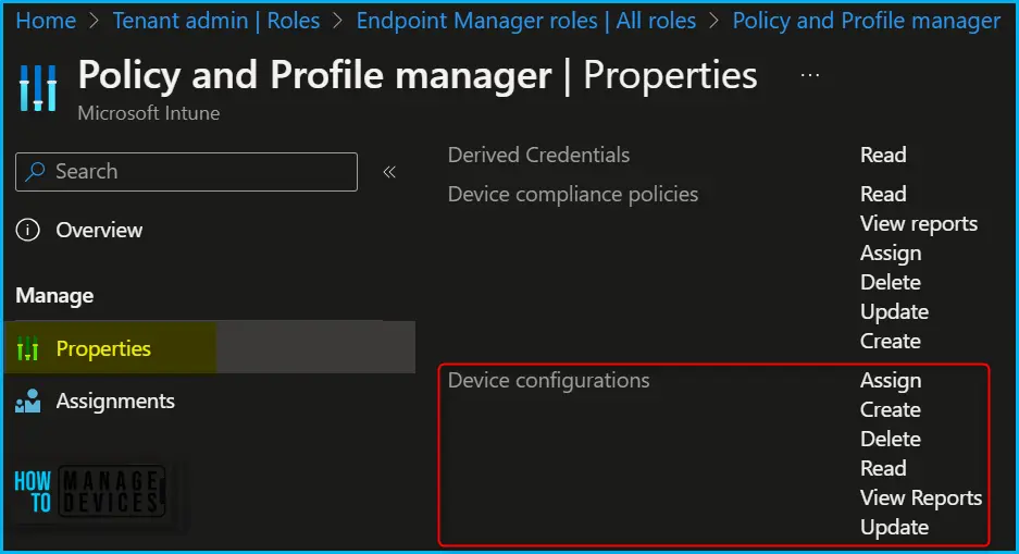 Intune RBAC Role for Windows Drivers Update Management 1