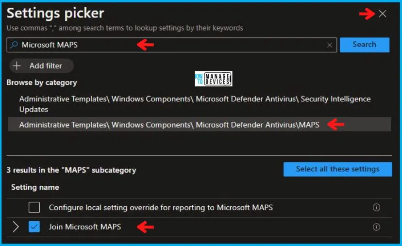 Join Microsoft MAPS Policy using Intune Fig. 5