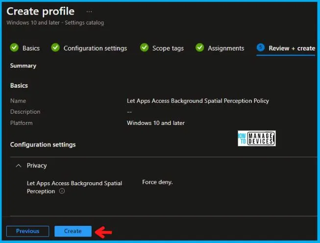 Let Apps Access Background Spatial Perception Policy Using Intune Fig.8