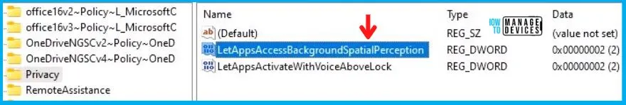 Let Apps Access Background Spatial Perception Policy Using Intune Fig.11