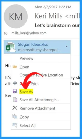 FIX Slow Attachment Saving Issue in Outlook App - fig.1 - Creds to MS