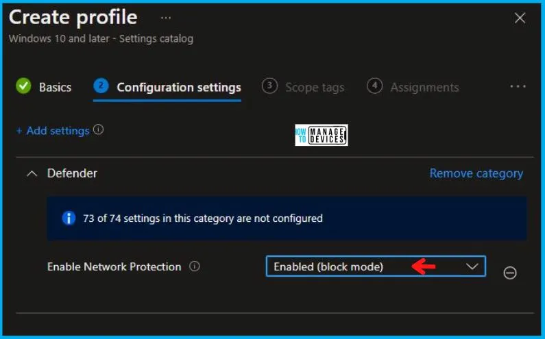 Prevent All Accessing Dangerous Websites Policy Using Intune Fig.5