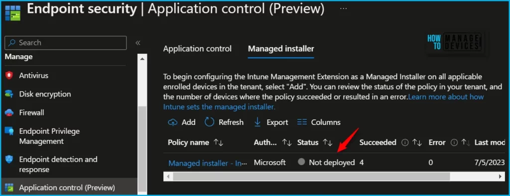 Remove Intune Management Extension as Managed Installer Fig.4