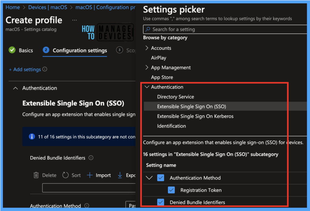 HTMD Newsletter from 10th to 14th July 2023 13 Configure Extensible Single Sign-On for macOS Devices 10th to 14th July 2023 Fig. 11