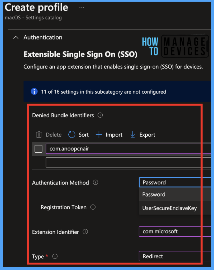 Configure Extensible Single Sign-On for macOS Devices Fig. 4