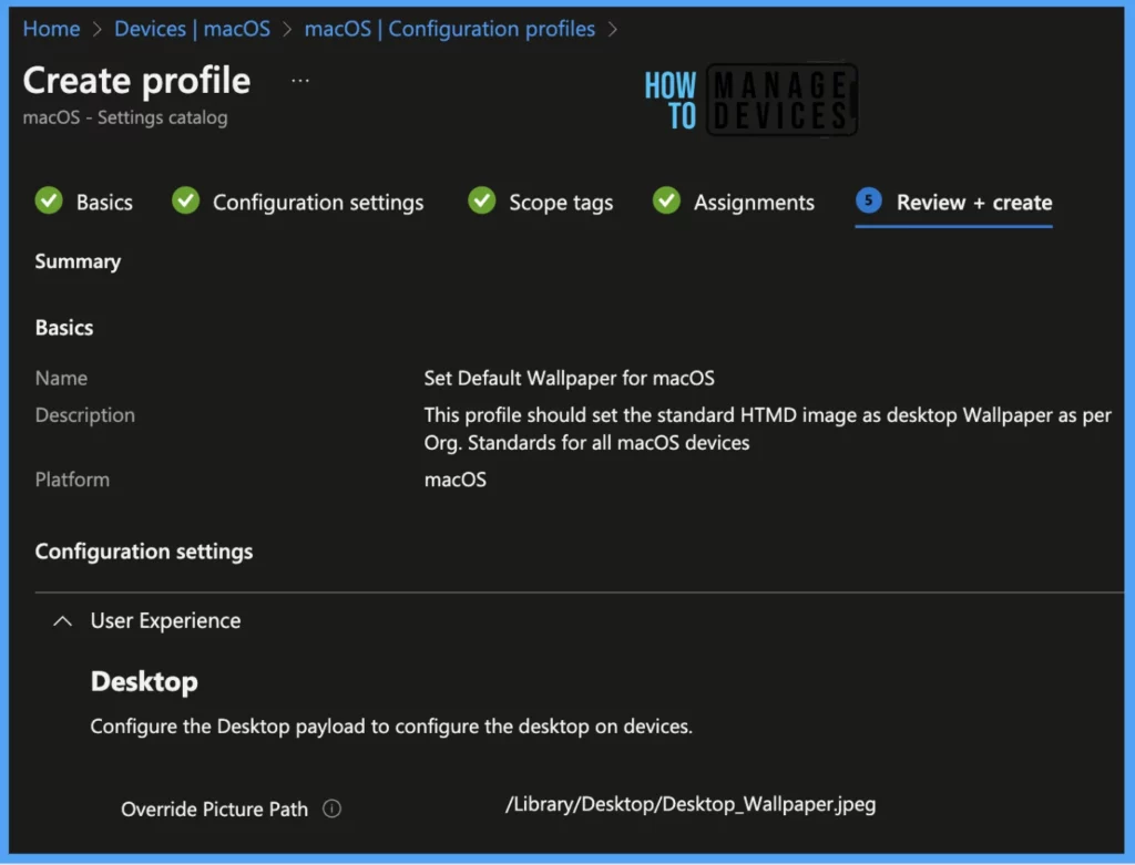 How to Set Wallpaper in macOS using Intune - Fig. 17