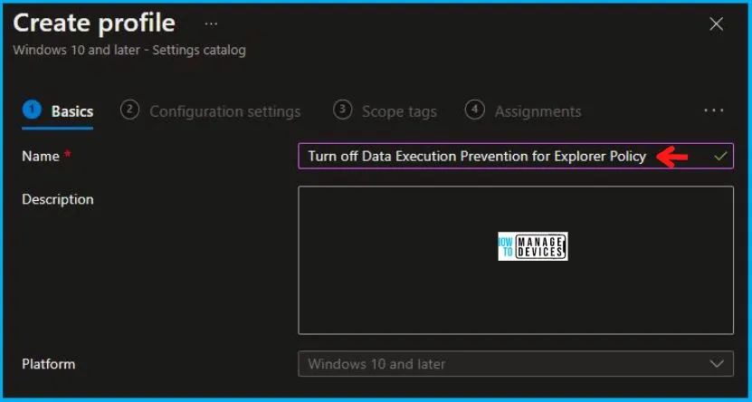 Turn off Data Execution Prevention for Explorer Using Intune Fig.3