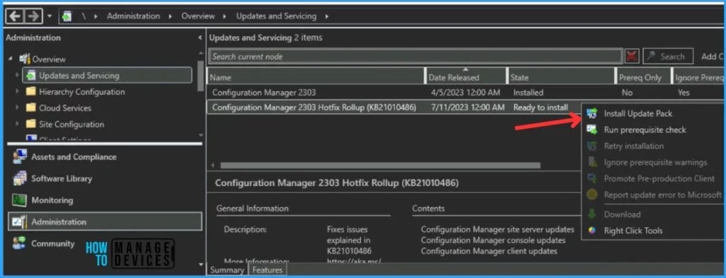 Latest Fixes for SCCM 2303 KB21010486 Hotfix Update Rollup Fig.2