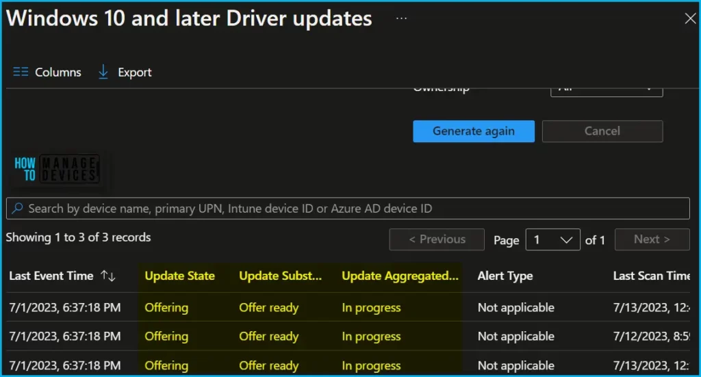 Windows Driver Update Report from Intune Fig.6